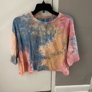 Pastel tye dye crop top